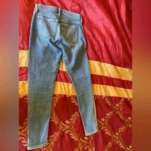 NWOT Loft Curvy Side Stripe Mid-Rise Skinny Jeans Indigo Wash - Picture 6 of 9